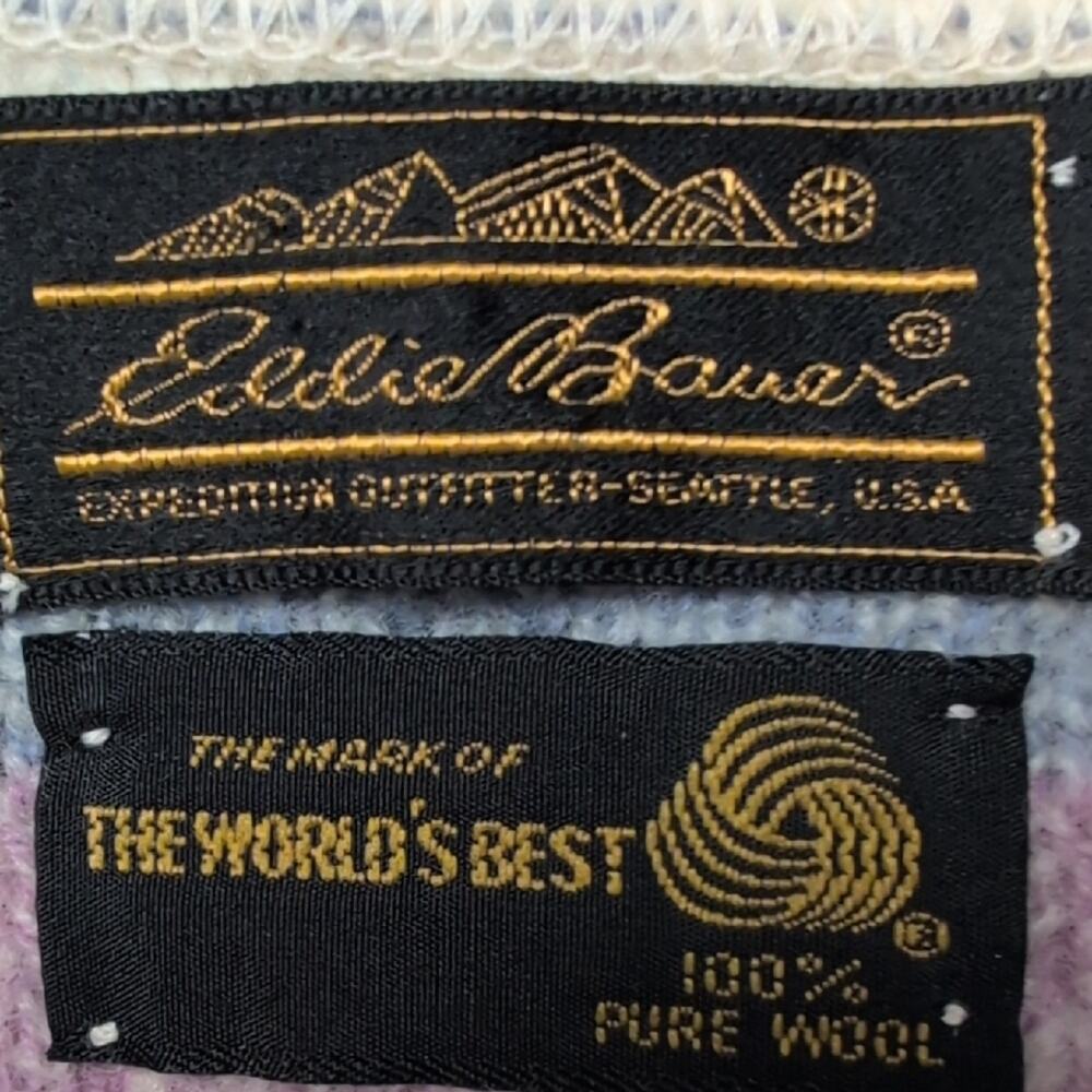Eddie Bauer 100% Pure Wool Vintage Pull Over Sweater - Picture 6 of 8